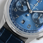 Premier B01 Chronograph 42mm SS Blue Number Dial Leather Strap BLS A7750