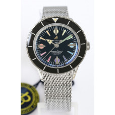 Superocean Heritage 57 Limited Edition II Black Dial Rainbow Mesh Bracelet GF A2824