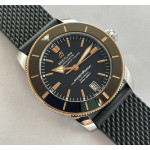 Superocean Heritage II 42mm SS/RG Black Dial Rubber Strap OXF A2824