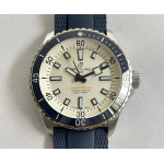 Superocean 42mm Blue Bezel White Dial Rubber Strap BLS Asia 2824