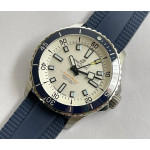 Superocean 42mm Blue Bezel White Dial Rubber Strap BLS Asia 2824