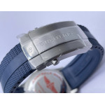 Superocean 42mm Blue Bezel White Dial Rubber Strap BLS Asia 2824