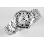 Ballon Bleu 33mm SS 1:1 Best Edition White Textured Dial  SS Bracelet AF Swiss CAL.076