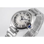 Ballon Bleu 33mm SS 1:1 Best Edition White Textured Dial  SS Bracelet AF Swiss CAL.076