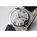 Ballon Bleu 33mm SS 1:1 Best Edition White&Pink&Red Dials Leather Strap AF