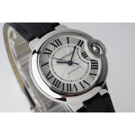 Ballon Bleu 33mm SS 1:1 Best Edition White&Pink&Red Dials Leather Strap AF