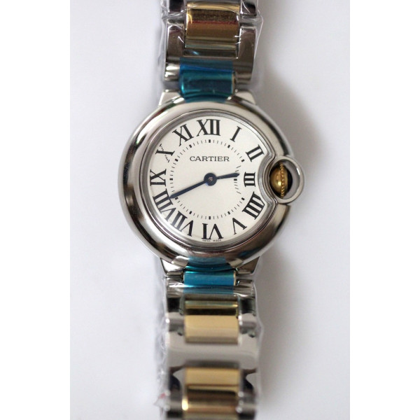 Balon Bleu Ladies 28mm SS/YG White Dial Bracelet Swiss Quartz