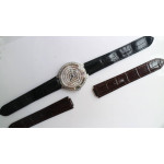 Ballon Bleu 42mm SS Diamonds Bezel Diamonds Dial Double Side Crocodile Strap MIYOTA 9015