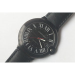 Ballon Bleu 42mm DLC 1:1 Best Edition Black Texture Dial Black Nylon Strap A2824