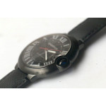 Ballon Bleu 42mm DLC 1:1 Best Edition Black Texture Dial Black Nylon Strap A2824