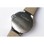 Balon Bleu Cartier 42mm SS Black Dial Roman Leather A2824