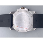 Calibre de Cartier RG/SS Case Black Dial Rubber Strap Asian 1904