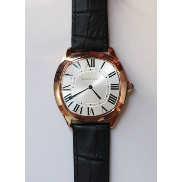 Drive De Cartier Extra-Flat RG White Dial Leather Japan Quartz