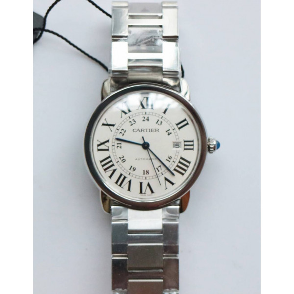 Ronde Solo de Cartier 42mm 1:1 Best Edition White Dial Bracelet MIYOTA 9015 ZF