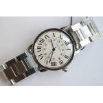 Ronde Solo de Cartier 42mm 1:1 Best Edition White Dial Bracelet MIYOTA 9015 ZF