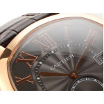 Drive De Cartier RG Case Black Dial Leather Strap TWF A23J Mod