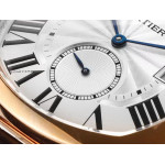 Drive De Cartier RG Case White Dial Leather Strap TWF A23J Mod