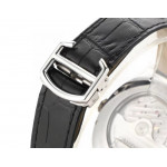 Drive De Cartier SS Case Black Dial Leather Strap TWF A23J Mod