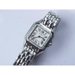 Panthère Secrete Ladies 27mm Diamond Bezel SS 1:1 Best Edition White Dial SS Bracelet Ronda Quartz 8848F 