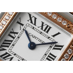 Panthère 1:1 Best Edition RG/SS White Dial Diamonds Bezel on RG/SS Bracelet BVF Ronda Quartz