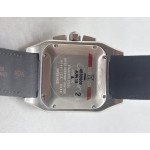 Santos 100 Chronograph SS Ultimate Edition On Black Leather Strap A7753