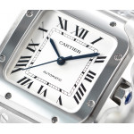 Santos de Cartier 35mm SS 1:1 Best Edition White Dial on SS SmartLinks Bracelet BVF MIYOTA 9015