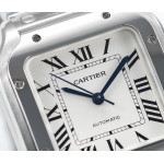 Santos de Cartier 35mm SS 1:1 Best Edition White Dial on SS SmartLinks Bracelet BVF MIYOTA 9015
