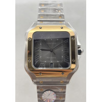 Santos de Cartier 40mm SS/YG 1:1 Best Edition Gray Dial on SS/YG SmartLinks Bracelet BVF MIYOTA 9015 