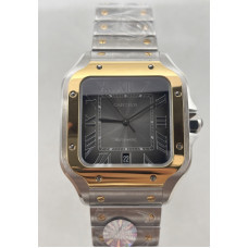 Santos de Cartier 40mm SS/YG 1:1 Best Edition Gray Dial on SS/YG SmartLinks Bracelet BVF MIYOTA 9015 