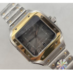 Santos de Cartier 40mm SS/YG 1:1 Best Edition Gray Dial on SS/YG SmartLinks Bracelet BVF MIYOTA 9015 