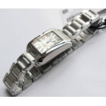 Tank Anglaise Ladies SS White Dial Roman Number Bracelet GSF Swiss Quartz