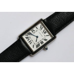 Tank Solo 27.5mm SS White Dial on Black Leather Strap Ronda Quartz K11F