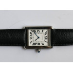 Tank Solo 27.5mm SS White Dial on Black Leather Strap Ronda Quartz K11F