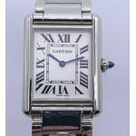 Cartier Tank Must Large SS/SS White Dial Bracelet F1F Swiss Qtz