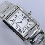 Cartier Tank Must Large SS/SS White Dial Bracelet F1F Swiss Qtz