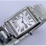 Cartier Tank Must Large SS/SS White Dial Bracelet F1F Swiss Qtz