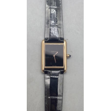 Tank Must RG Black Dial Leather Strap AF Swiss Quartz