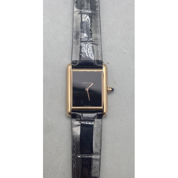 Tank Must RG Black Dial Leather Strap AF Swiss Quartz