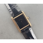 Tank Must RG Black Dial Leather Strap AF Swiss Quartz