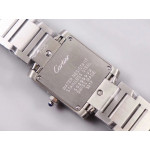 Tank Francaise Ladies 25mm SS 1:1 Best Edition White Dial on SS Bracelet Ronda Quartz 8848F