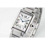 Tank Must SS White Dial Bracelet AF Swiss Quartz