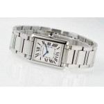 Tank Must SS White Dial Bracelet AF Swiss Quartz