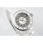 J12 Ladies 33mm Ceramic White/Grey Dial Bracelet EAST Swiss Qtz