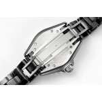 J12 Ladies 33mm Ceramic Black Dial Diamonds Marker Bracelet EAST Swiss Qtz