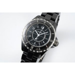 J12 Ladies 33mm Ceramic Black Dial Bracelet EAST Swiss Qtz