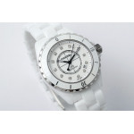 J12 38mm Ceramic White Dial Diamonds Marker Bracelet A2892