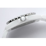 J12 38mm Ceramic White Dial Diamonds Marker Bracelet A2892