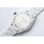 J12 38mm Ceramic White Dial Diamonds Marker Bracelet A2892