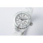 J12 38mm Ceramic White Dial Bracelet A2892