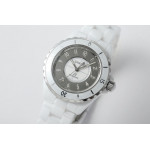 J12 38mm Ceramic White/Grey Dial Bracelet A2892